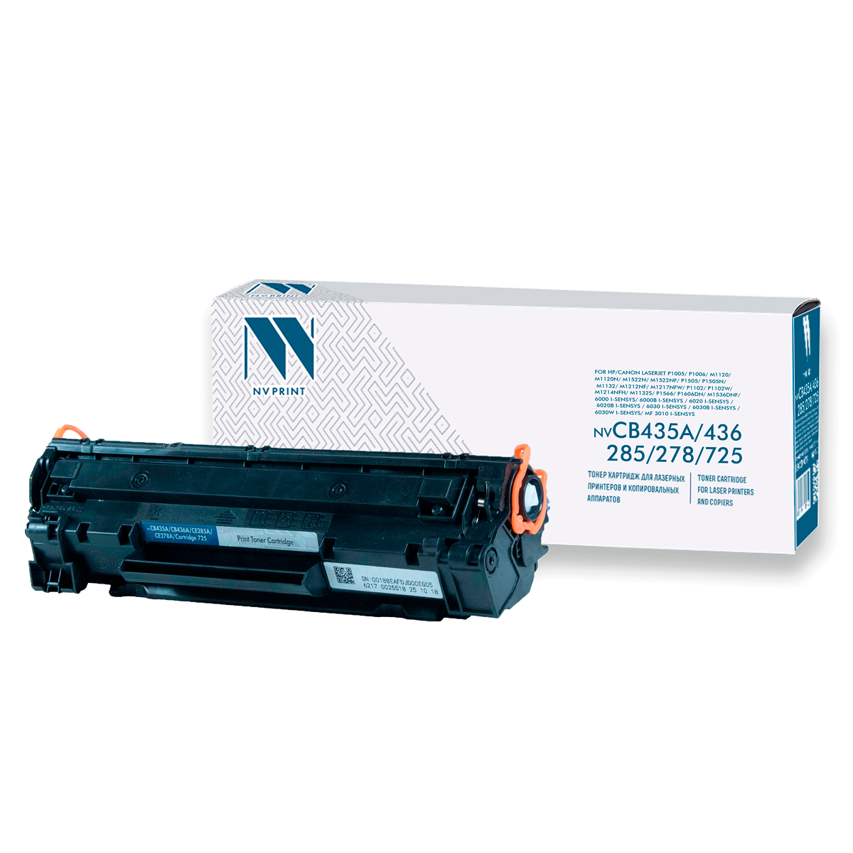 -/ Тонер-картридж NVP NV-CB435A/CB436A/CE285A/CE278A/NV-725 универсальные для HP/Canon LaserJet P1005/ P1006/ M1120/ M1120n/ M1522n/ M1522nf/ P1505/ P1505n/ M1132/ M1212nf/ M1217nfw/ P1102/ P1102w/ M1214nfh/ M1132s/ P1566/ P1606dn/ M1536dnf/6000 i-Sensys/ 6000B i-Sensys / 6020 i-Sensys / 6020B i-Sensys / 6030 i-Sensys / 6030B i-Sensys / 6030w i-Sensys/ MF 3010 i-Sensys (2000k)
