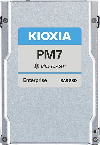 Серверный твердотельный накопитель/ KIOXIA SSD PM7-V, 1600GB, 2.5" 15mm, SAS 24G, TLC, R/W 4200/3400 MB/s, IOPs 720K/320K, TBW 8760, DWPD 3 (12 мес.)