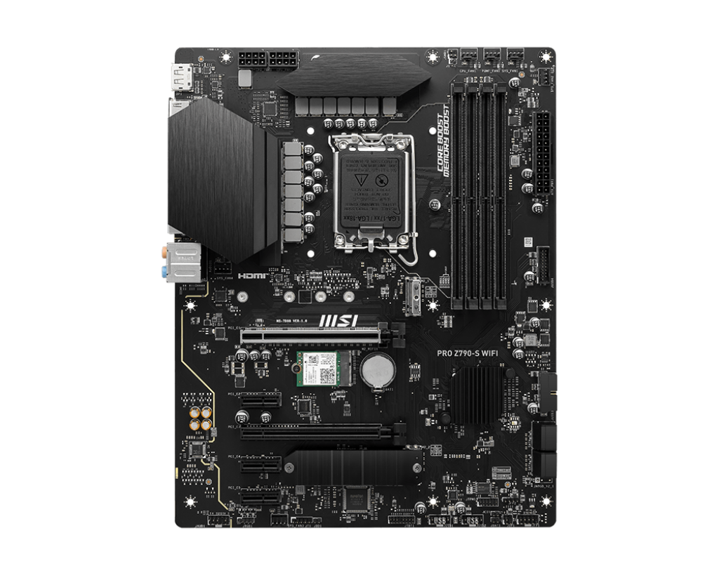 Материнская плата/ MB MSI INTEL Z790 s1700, 4xDDR5(256GB), HDMI 1.4/DP, 1xPCIe 5.0x16, 1xPCIe 3.0x16, 3xPCIe 3.0, 1xLAN (2.5GbE), Wi-Fi, BT, 4xSATA 6Gb/s, 2xM.2, 1xUSB-C, 4xUSB 3.2, 2xUSB 2.0, ATX