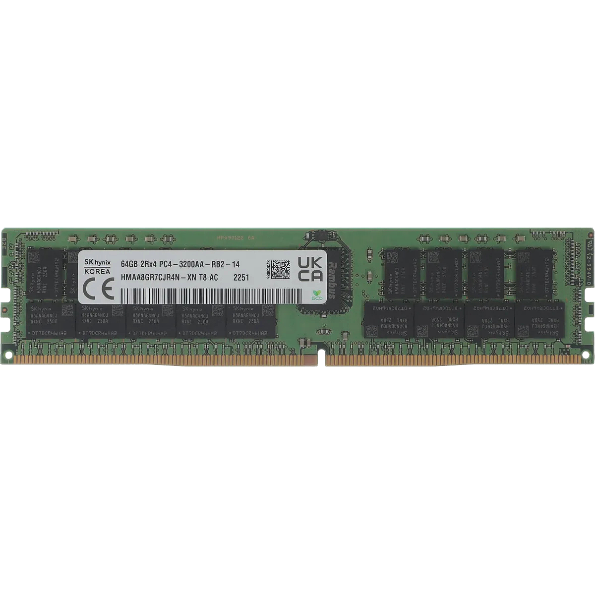 Память Hynix HMAA8GR7CJR4N-XN, 64ГБ DDR4 RDIMM, 3200МГц, ECC