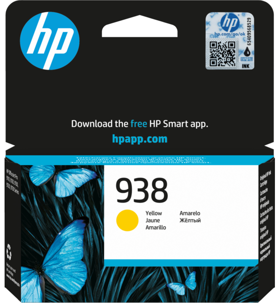 4S6X7PE - Картридж HP 938 Yellow Original Ink Cartridge для HP DeskJet 1110,HP DeskJet 2130,HP DeskJet 3630,HP OfficeJet 3830,HP OfficeJet 4650,HP ENVY 4520