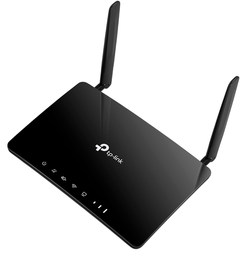Беспроводной маршрутизатор TP-Link - Archer MR500, 2.4/5 ГГц, 867Мб/с, IEEE 802.11 a/b/g/n/ac, 3x RJ-45, 1 Гб/с, WWAN 300Мб/с, mac address filtering, 2 antennas, 4G (SIM-slot), Чёрный, Archer MR500
