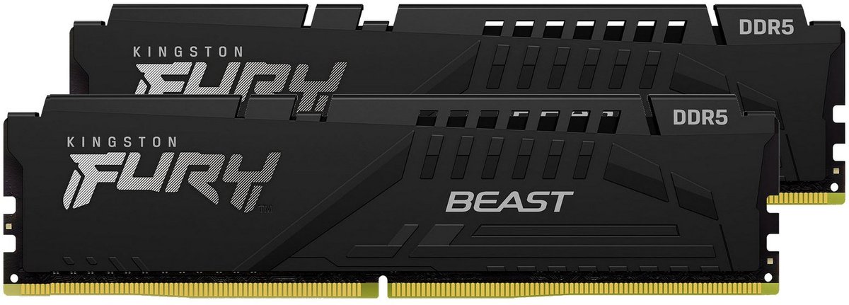 Память оперативная/ Kingston 16GB 5200MT/s DDR5 CL40 DIMM (Kit of 2) FURY Beast Black XMP