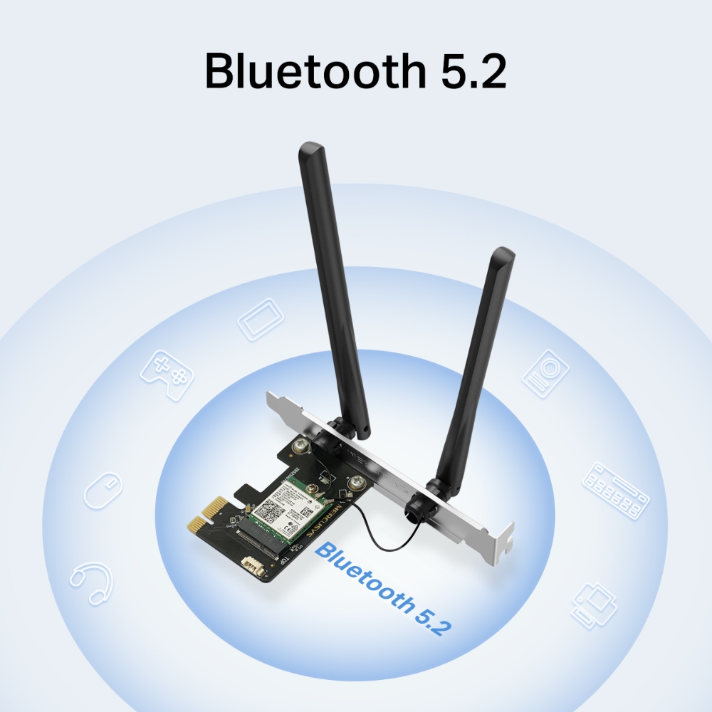 Wi-Fi 6 Bluetooth PCI Адаптер/ AX3000 Dual-Band Wi-Fi 6 Bluetooth PCI Express Adapter