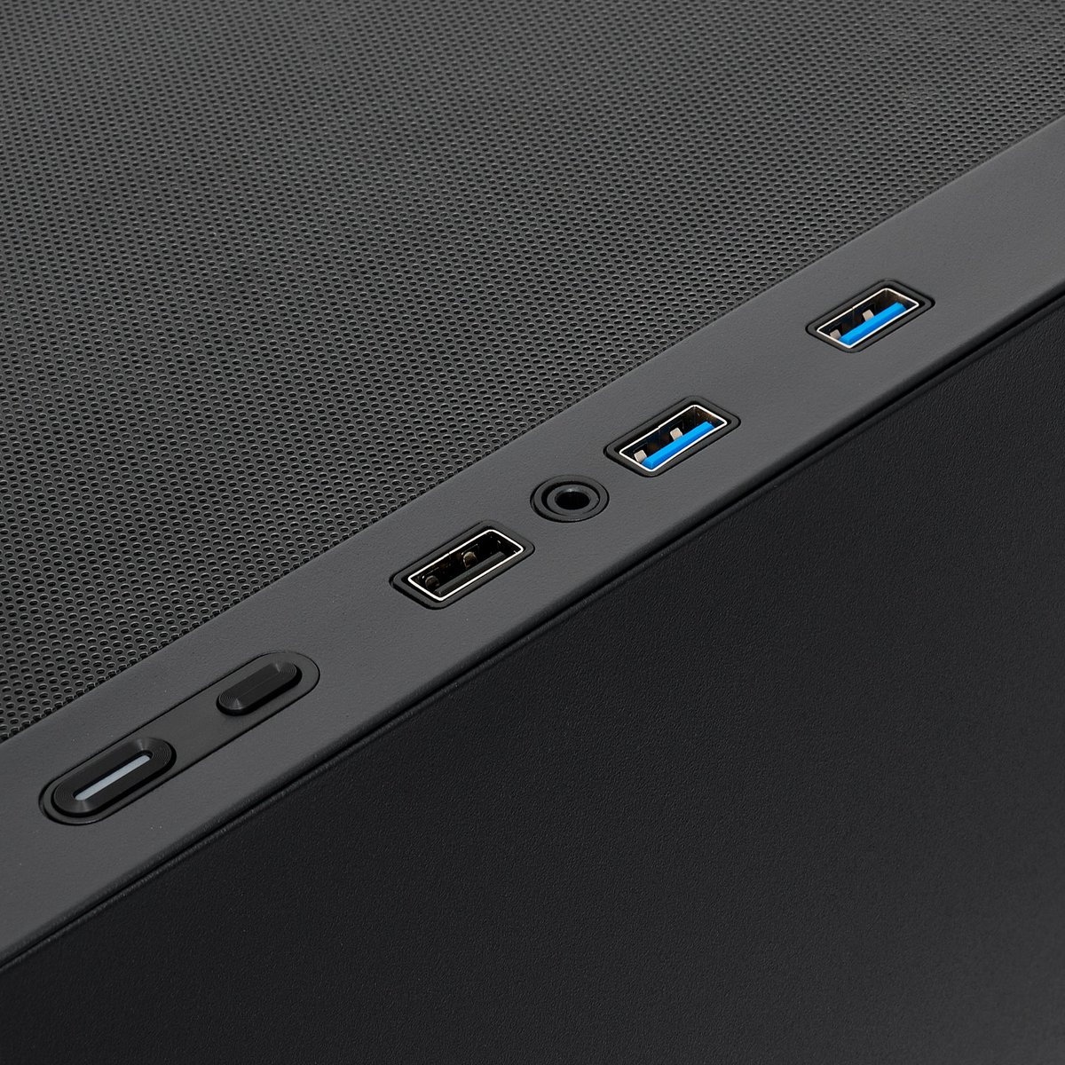 Корпус без блока питания/ Case HSPD M521, Mesh Mid Tower, Black, slide TG, 0.45 SPCC, 4x120mm ARGB (M11-120) ATX, mATX, mITX 160/330/184mm 2x2.5", -, 7xPCI 2xUSB-A 3.0, 1xUSB-A 1.0 390x200x449mm