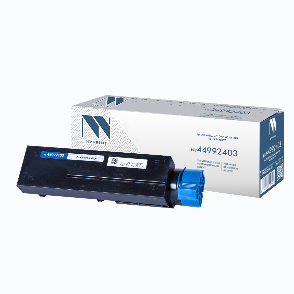 Картридж NVPrint совместимый Oki 44992403 для B401d/B401dn/MB441/MB451/MB451w (1500k)