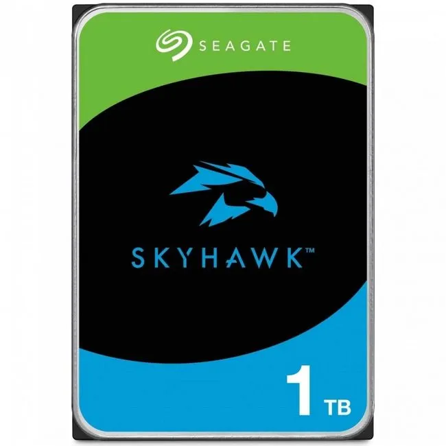 Жесткий диск Seagate Skyhawk HDD 3.5" SATA 1Tb, 5900 rpm, 256Mb buffer, 512e/4Kn, CMR, ST1000VX013, 1 year, (analog ST1000VX005)