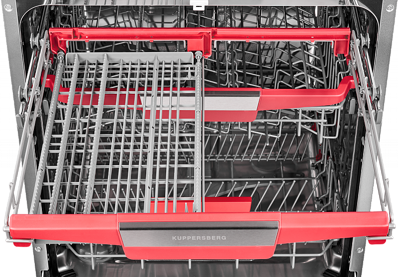 Встраиваемая посудомоечная машина Kuppersberg/ KITCHEN RETAIL / Встраиваемая посудомоечная машина Kuppersberg, количество корзин: 3, ширина 60 см, 14 комплектов, электронное управление, цифровой дисплей, отсрочка старта до 24 часов, 7 программ, 7 температурных режимов, луч на полу, использование таблеток «3 в 1», тип сушки: конденсационная, индикация наличия соли и ополаскивателя, частичная защита от протечек, самодиагностика, уровень шума 47 дБ, класс энергопотребления А++, "луч на полу"