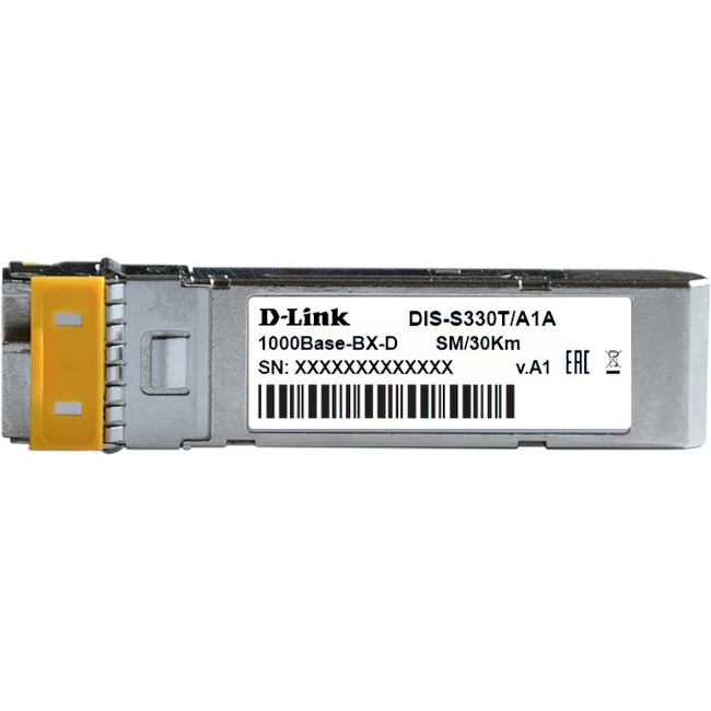 D-Link S330T/30KM/A1A Промышленный WDM SFP-трансивер с 1 портом 1000Base-BX-D (Tx:1550 нм, Rx:1310 нм) для одномодового оптического кабеля (до 30 км)