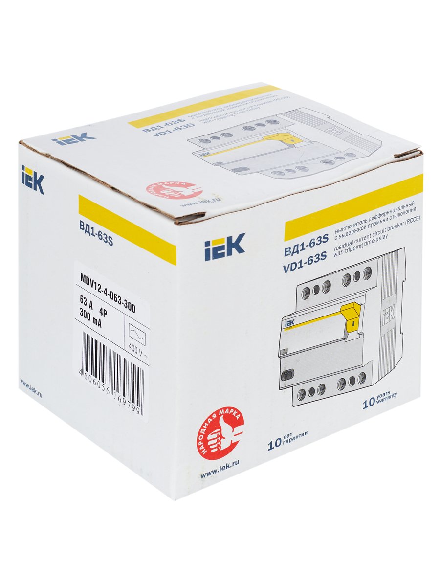 УЗО ВД1-63S 4Р 63А 300мА IEK