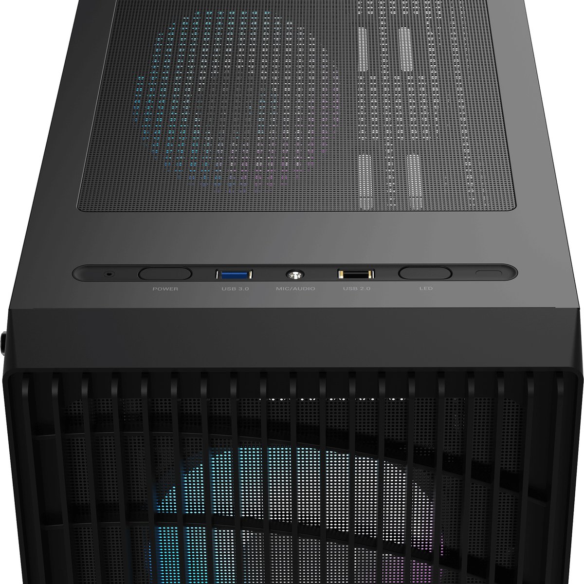 Корпус ПК без блока питания/ Case Ocypus Gamma C70 BK ARGB, Midi-Tower, TG, 4x120mm ARGB, 1xUSB-A 3.0 + 1xUSB 2.0, ATX, mATX, mITX Black