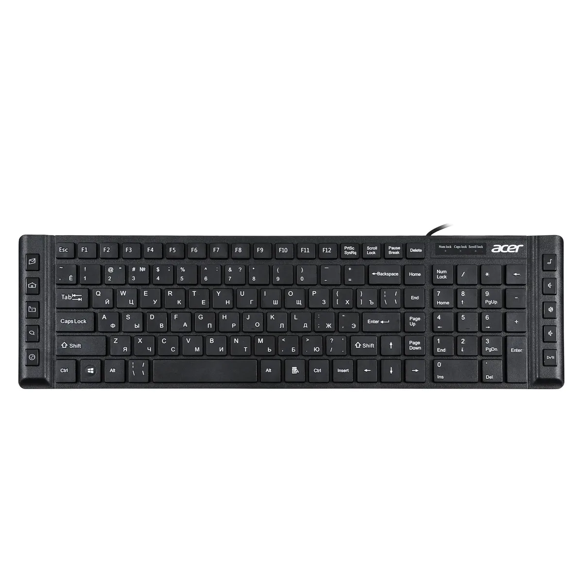 Клавиатура мембранная Acer - OKW010, Проводная, USBnum pad, цвет чёрный, ZL.KBDEE.002