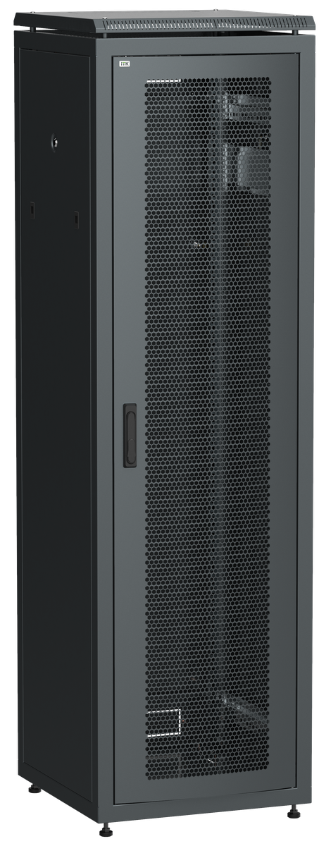 Шкаф сетевой напольный 19" LINEA N 47U 600х800мм перфорированная передняя дверь черный LN05-47U68-P ITK