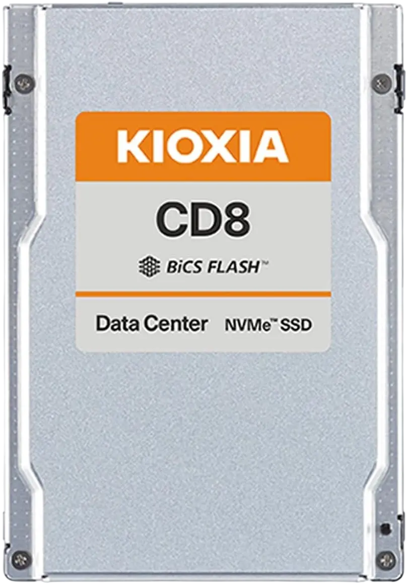 Серверный твердотельный накопитель/ KIOXIA SSD CD8-R, 7680GB, U.3(2.5" 15mm), NVMe 1.4, PCIe 4.0 x4, TLC, R/W 7100/6000 MB/s, IOPs 1500K/200K, DWPD 1 (12 мес.) SIE