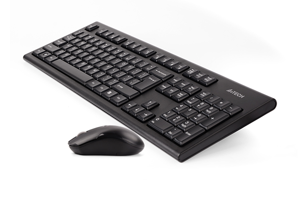 Клавиатура + мышь A4Tech 3000NS клав:черный мышь:черный USB беспроводная Multimedia