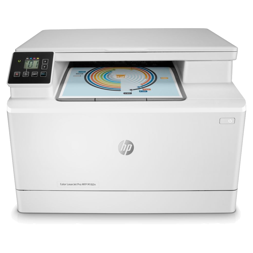 HP Color LaserJet Pro MFP M182n (МФУ лазерное цветное P/S/C, A4, 16ppm, 256Mb, USB, Fast А4, МФУ, лазерное, цветное, 16стр/мин, 600dpi, 800МГц, 256Мб, AirPrint/USB/Ethernet,(7KW54A)(484942)