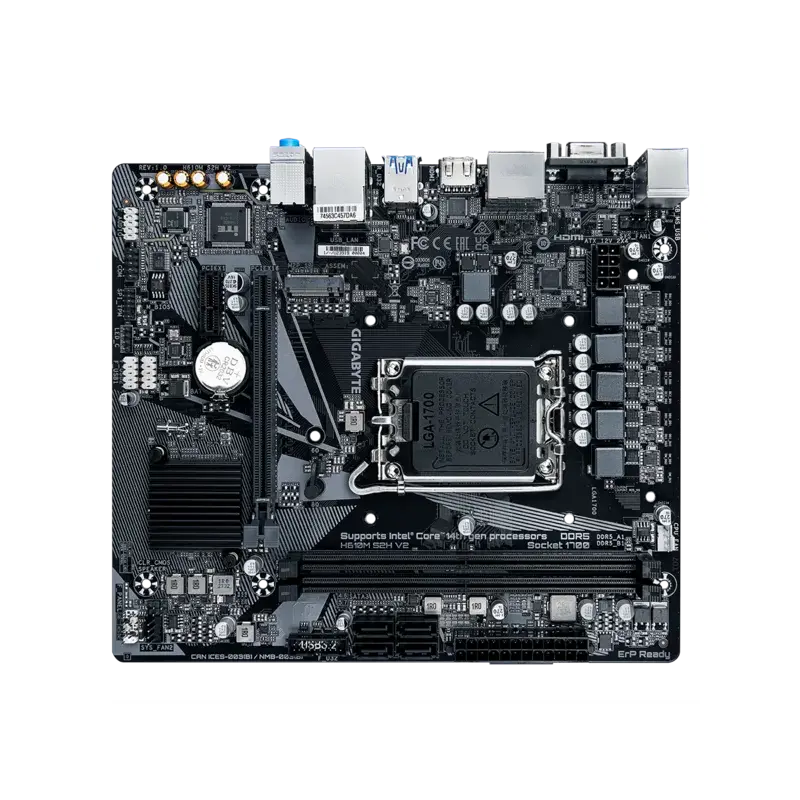 Материнская плата/ MB GIGABYTE INTEL H610 s1700, 2xDDR5(64GB), D-SUB/HDMI 2.1/2xDP, 1xPCIe 4.0x16, 1xPCIe 3.0, 1xLAN, 4xSATA 6Gb/s, 1xM.2, 2xUSB 3.2, 4xUSB 2.0, 1xPS/2, mATX