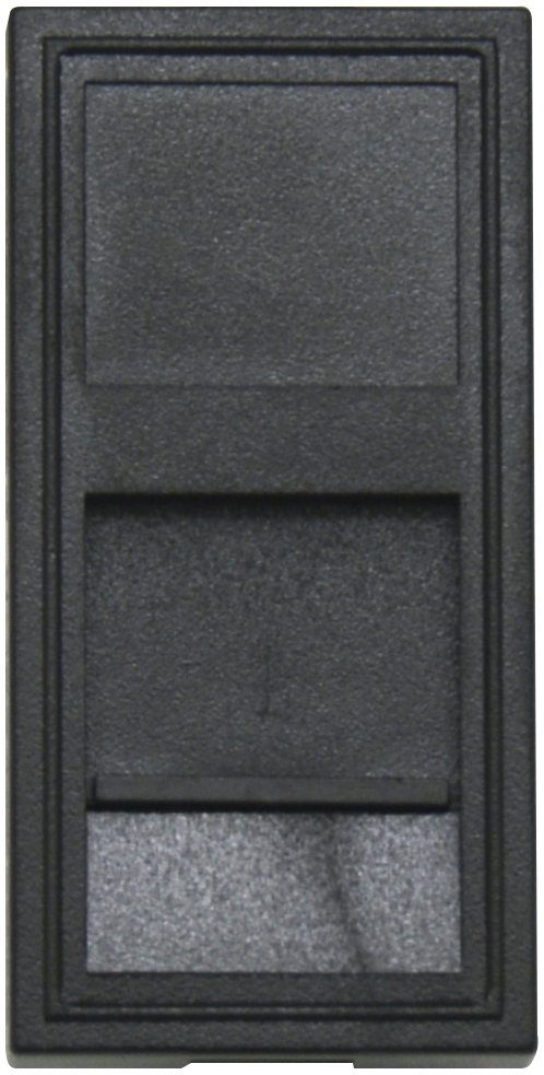 Donel Розетка DEC RJ45 UTP кат.6a, 1мод., черн. матовая (22.5х45мм)
