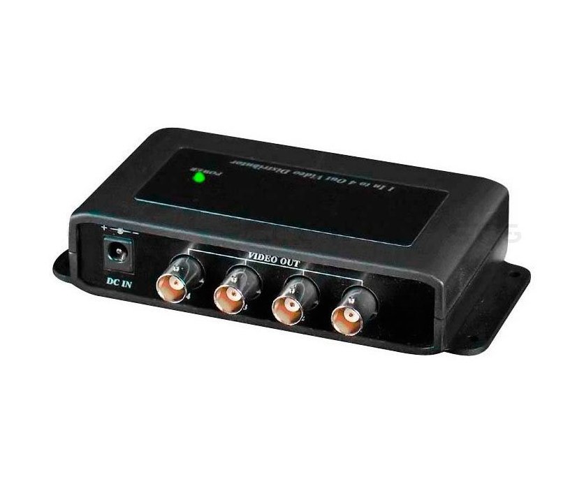 Усилитель SC&T CD104HD разветвитель видеосигнала HDCVI / TVI / AHD (1вх./4вых.). Расстояние передачи 100м. Вх. - BNC/Роз.2,1х5мм(DC12V). Вых. - BNCx4.