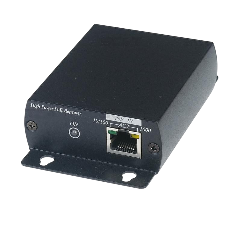 Удлинитель PoE af/at/bt по витой паре SC&T IP04R Удлинитель PoE af/at/bt по витой паре до 280м (до 48.86Вт), 10/100/1000M (1 устройство по 140 м в каждую сторону). При каскадном подключении - 2хIP04R: до 300м (до 35.08Вт), 5хIP04R до 500м