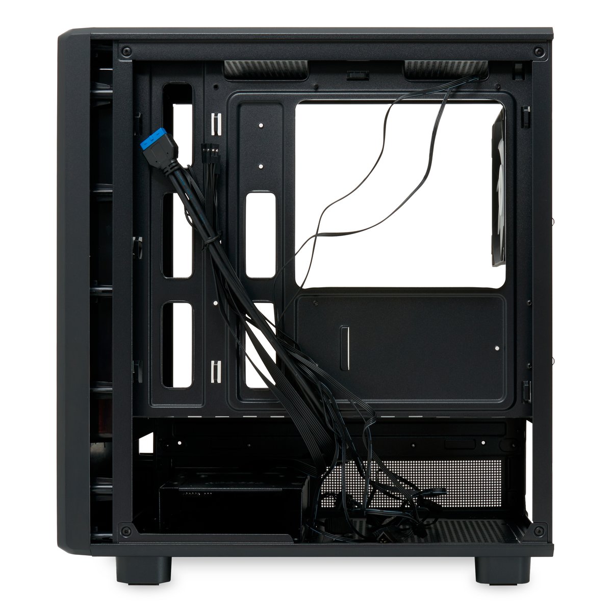 Корпус без блока питания/ Case HSPD M310, Mesh Mini-tower, Black, TG, 0.4 SPCC, 3x120mm ARGB (Orbis F1) mATX, mITX 180/280/160mm 1x2.5", 1x3.5", 4xPCI 2xUSB-A 3.0 452x277x418mm