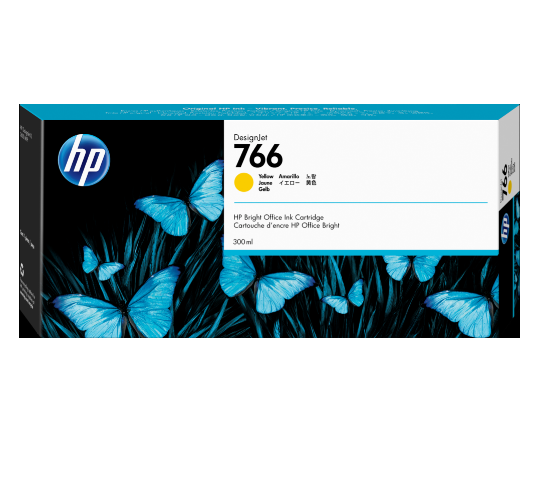 Картридж HP 766 для HP DesignJet XL 3600 MFP, 300 мл, желтый
