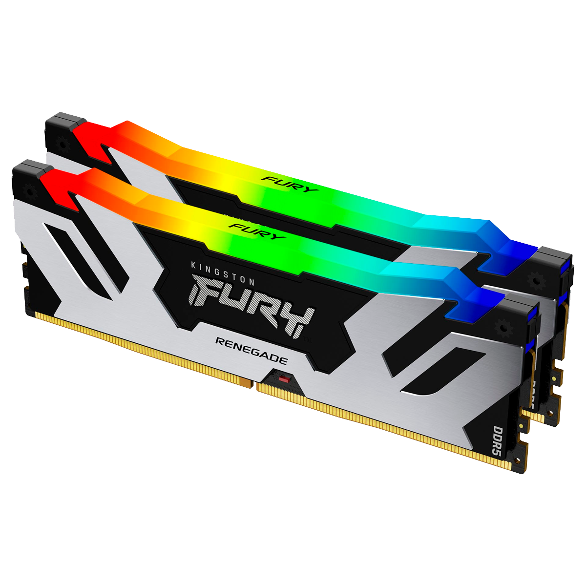 Оперативная память для компьютера 96Gb (2x48Gb) PC5-48000 6000MHz DDR5 DIMM CL38 Kingston Fury Renegade RGB KF560C32RSAK2-96