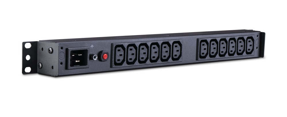 Распределитель питания Cyberpower - PDU20BHVIEC12R, 16A, in (230V 1xIEC-320 C20), out ( 12xIEC-C320 C13), 3 м, Горизонтальный, 1U, цвет чёрный, PDU20BHVIEC12R