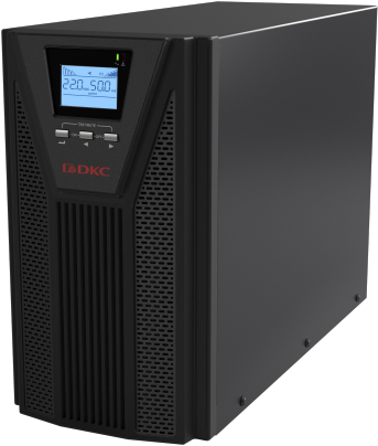 Онлайн ИБП ДКС серии Small Tower, 2000 ВА/1800 Вт, 1/1, 4xSchuko, EPO, USB, RS-232, RJ45, 6x7Ач