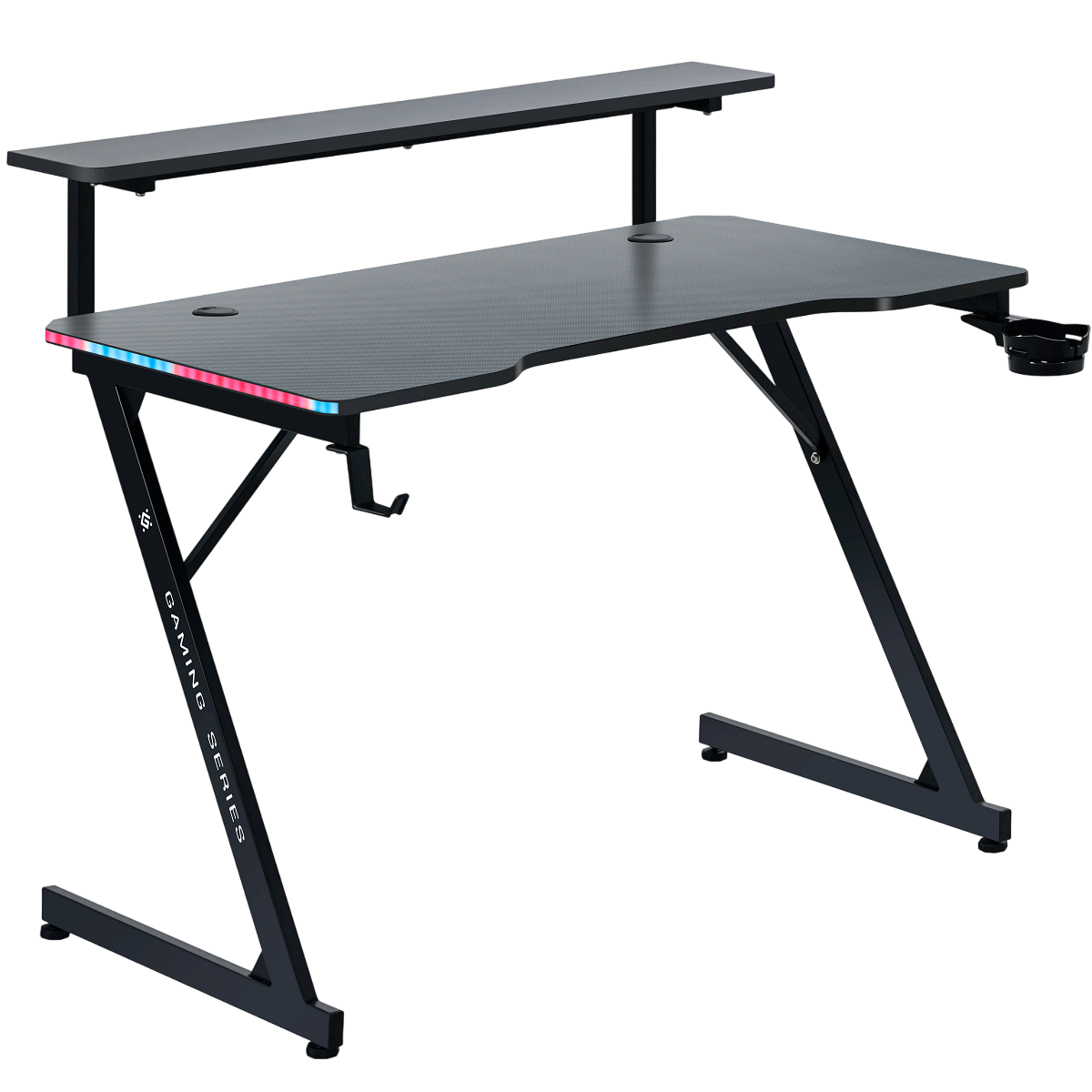 Defender 64075 Defender Игровой стол Adamant полка,подвесы,черн,МДФ,RGB