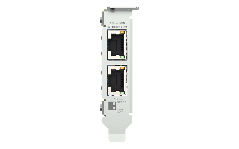 Сетевая карта/ QNAP QXG-10G2T Dual-port BASET 10GbE network expansion card; low-profile form factor; PCIe Gen3 x4