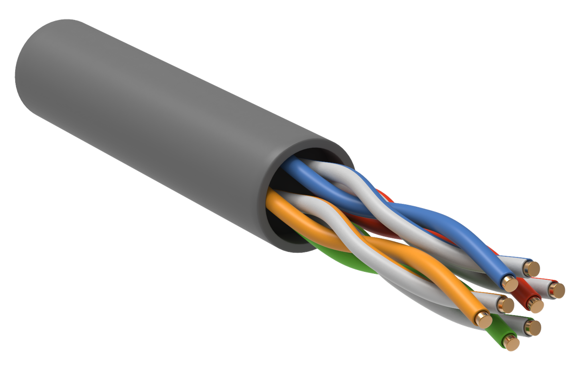 ITK Витая пара U/UTP 5E 4х2х0,52 PVC серый (305м) РФ/Т