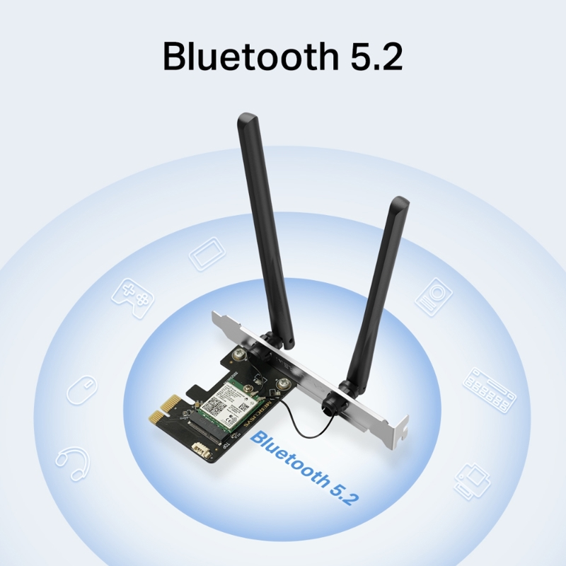 Wi-Fi 6 Bluetooth PCI Адаптер/ AX3000 Dual-Band Wi-Fi 6 Bluetooth PCI Express Adapter