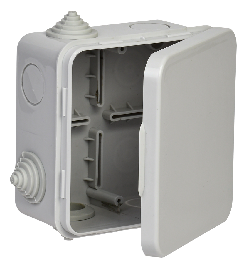 Коробка расп. КМ41256 100х100х50мм о/к IP54 8 вв. серая IEK