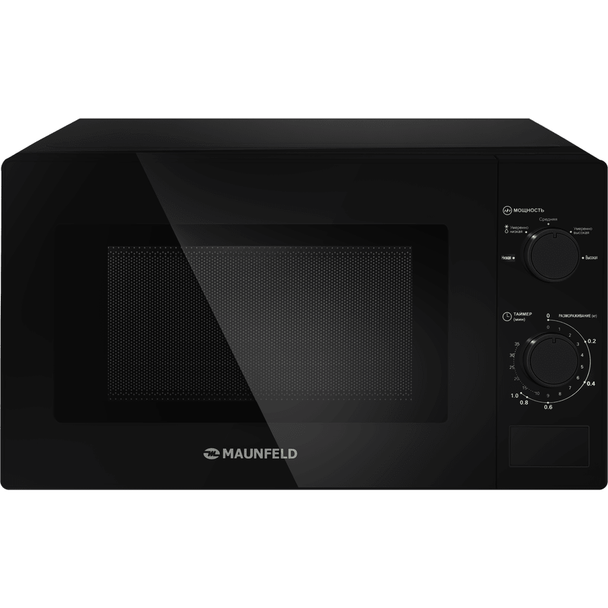 Микроволновая печь Maunfeld MFSMO720MB01 черный, 20 л, 700 Вт, переключатели - поворотный механизм