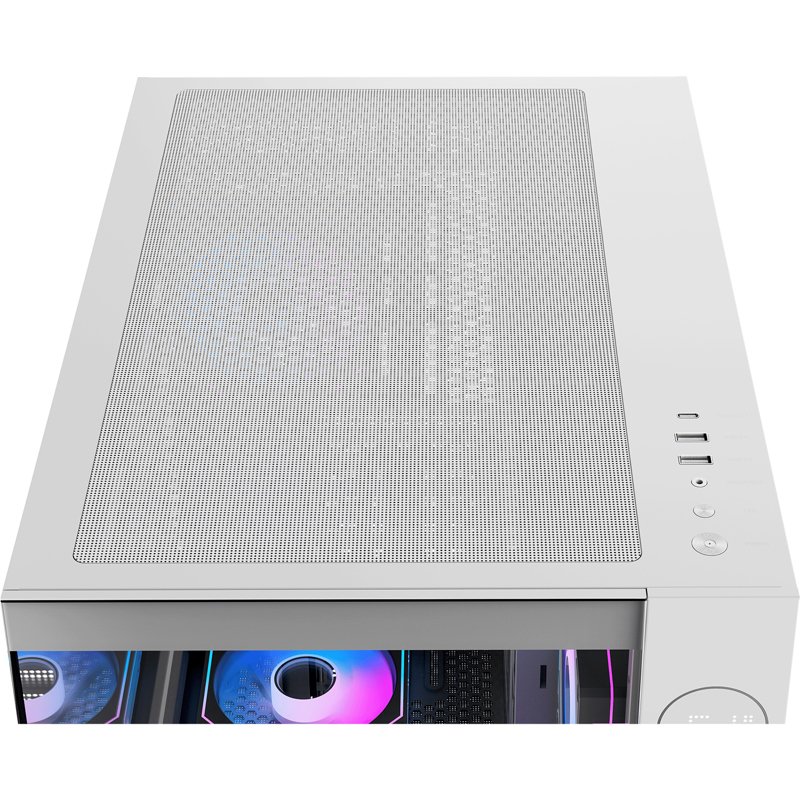 Корпус ПК без блока питания/ Case Ocypus Iota C70 WH ARGB, Midi-Tower, TG, 6x120mm ARGB, 2xUSB-A 3.0 + 1xUSB-C 3.1, ATX, mATX, mITX White