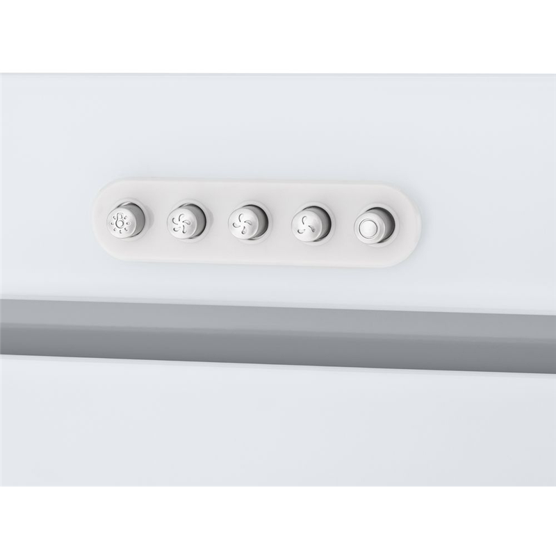 ВЫТЯЖКА HOMSair CROСUS PUSH 52 Glass White/ полновстраиваемая, кнопочное управление, 3 скорости, 850 м3/ч, до 30 м2, 53 дБ, угольный фильтр CF02X - 2 шт, ШхВхД: 518х191х290 мм, белый цвет