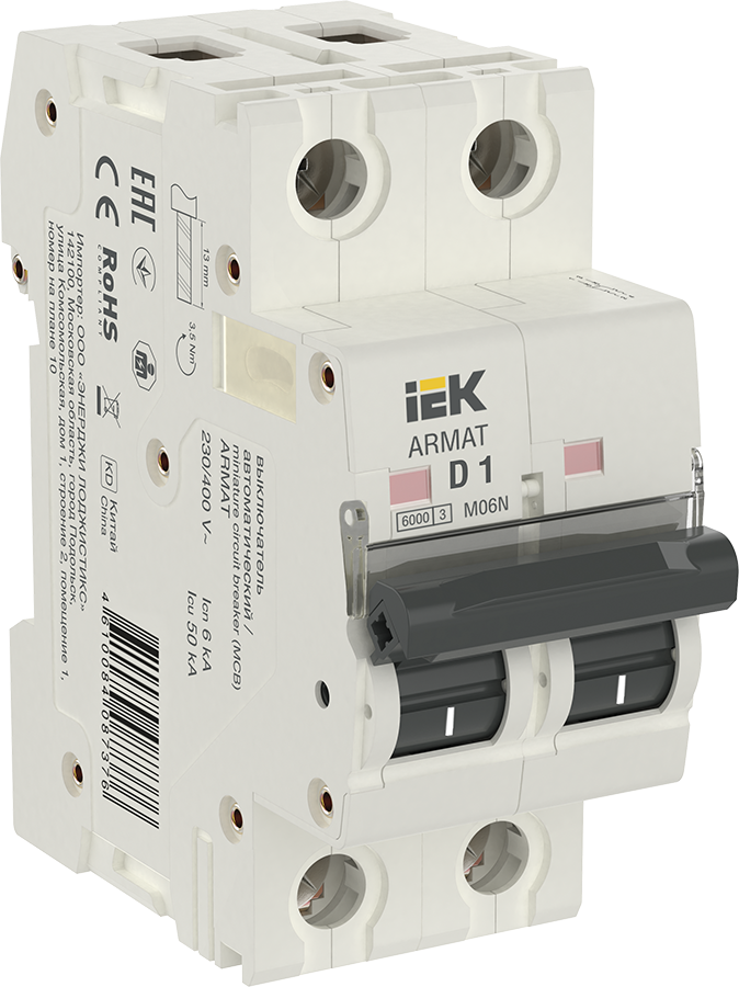 ARMAT Авт. выкл. M06N 2P D 1А IEK