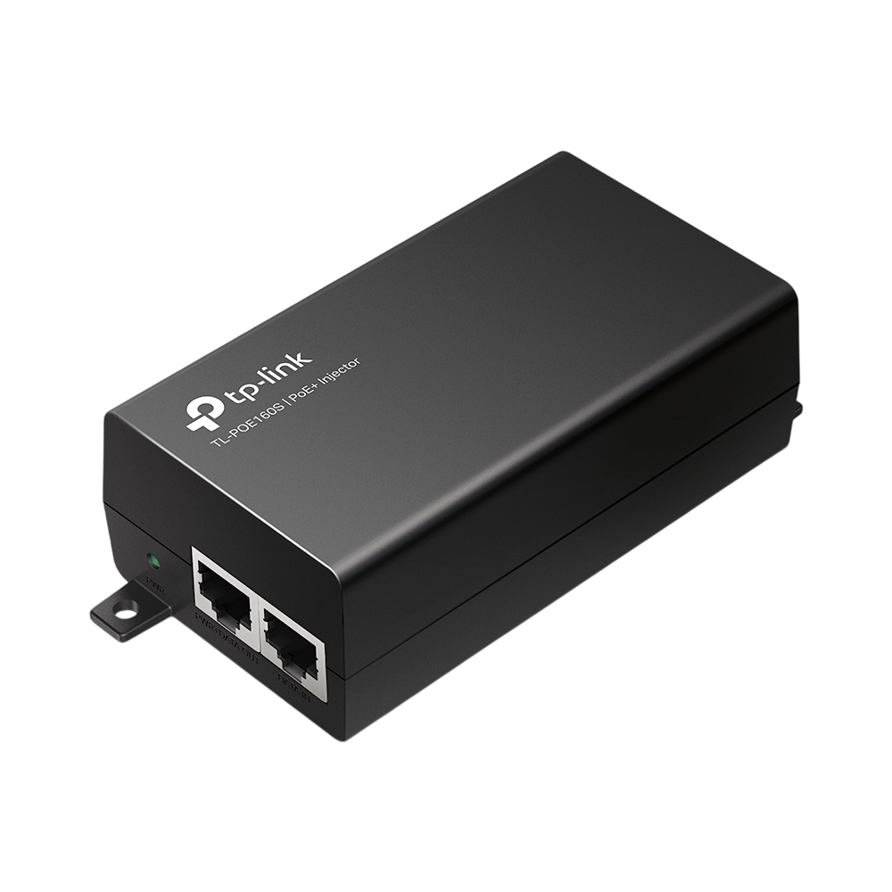 POE160S - PoE-инжектор, TP-Link, POE160S, 2 порта 10/100/1000 Мбит/с, 802.3af/at, мощность до 30 Вт