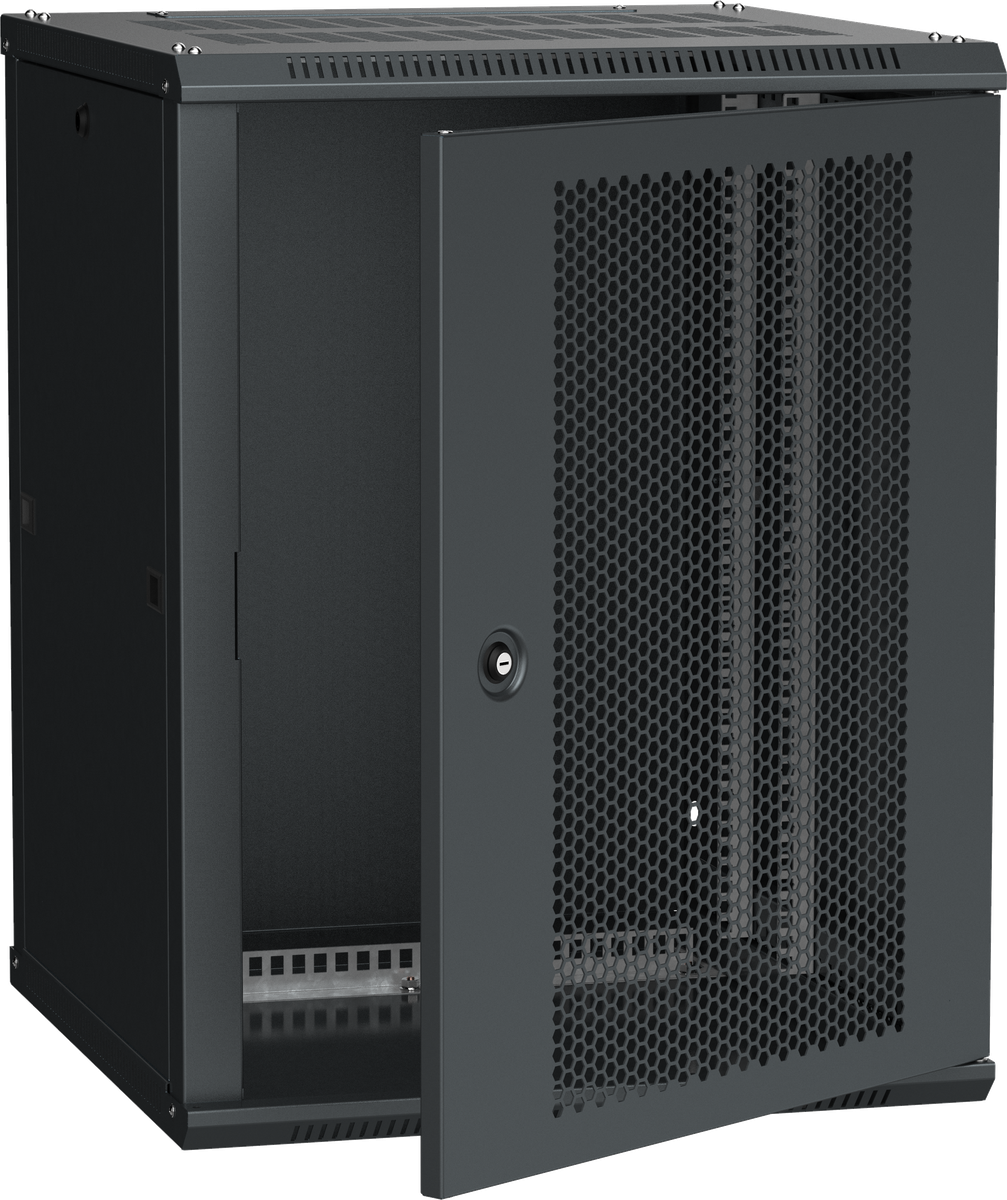 ITK Шкаф LINEA W 15U 600x600 мм дверь перфорированная, RAL9005