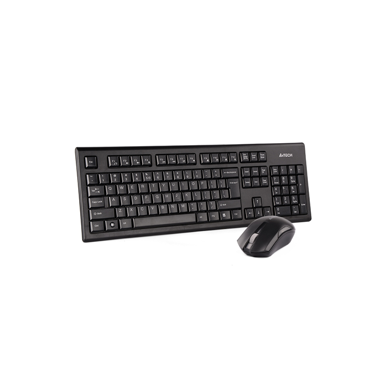 Клавиатура + мышь A4Tech 3000NS клав:черный мышь:черный USB беспроводная Multimedia