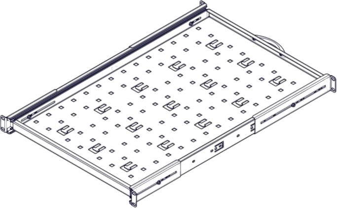 Выдвижная полка Systeme Electric, серия Uniprom, 1U, 650мм, до 45кг