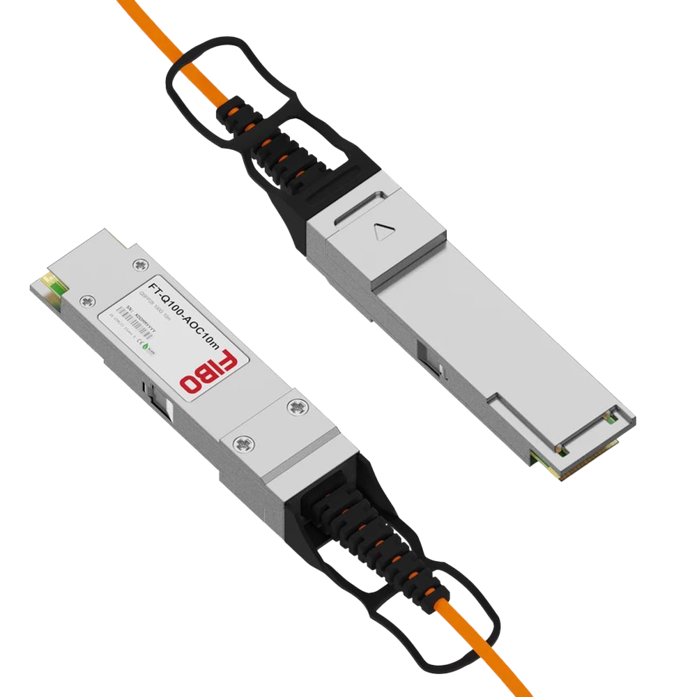 Кабель/ FIBO FT-Q100-AOC10m QSFP28 AOC модуль 100G, оптический кабель, 10 метров