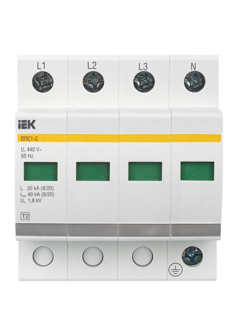 Огр-ль имп. перенапр. ОПС1-C 4P In=20kA Un=400B Im=40kA ИЭК