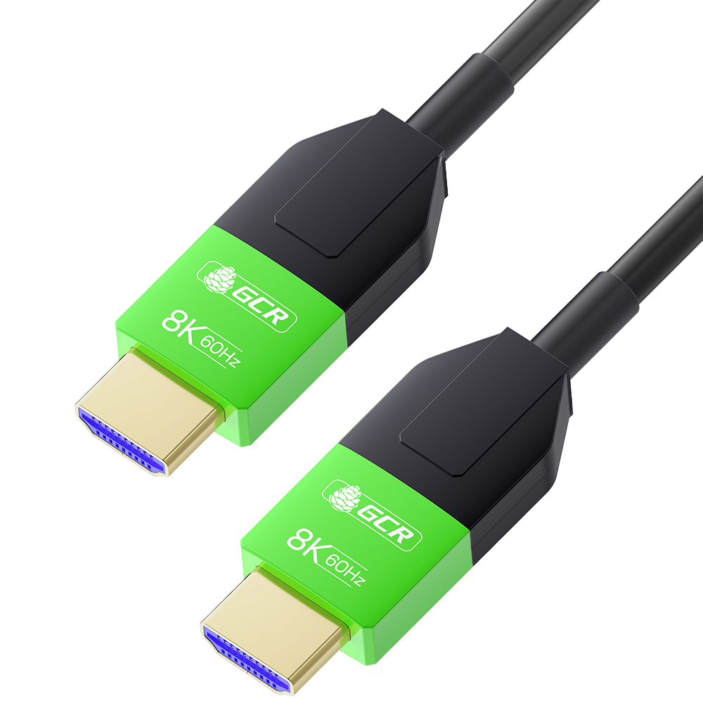 GCR PRO Кабель 2.0m оптический HDMI 2.1 8K 60Hz, 4K 144Hz, высокоскоростной 48.0 Гбит/с, черный