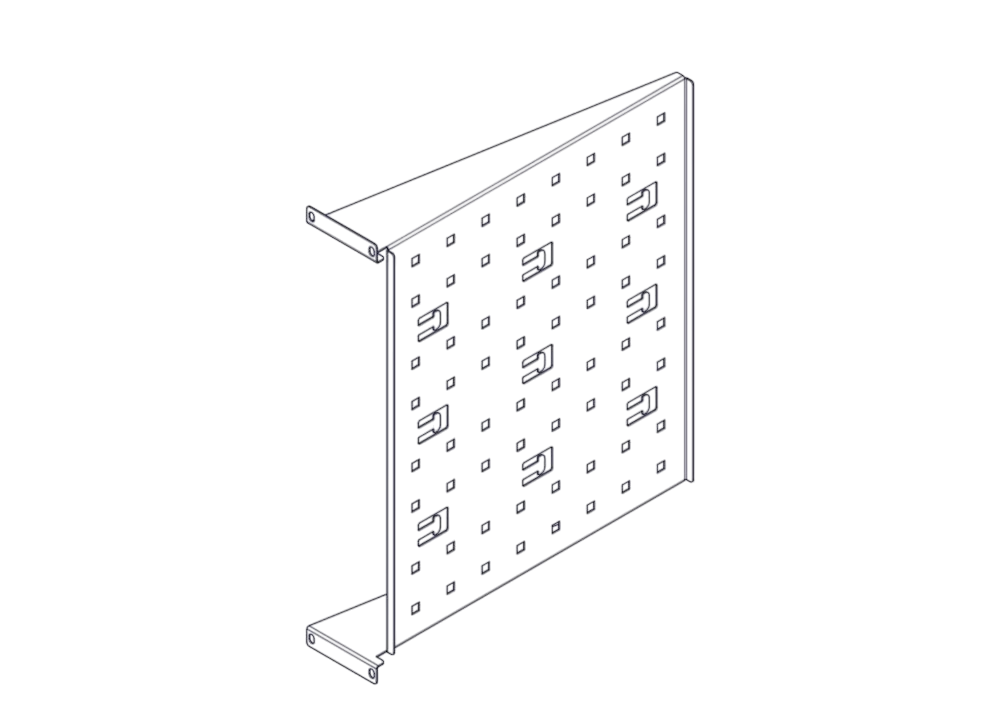 Фиксированная полка Systeme Electric, серия Uniprom, 2U, 450мм, до 15кг