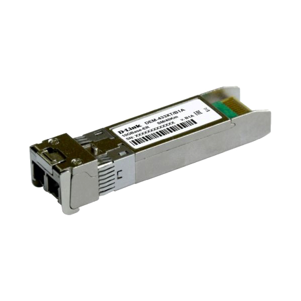 D-Link 433XT/B1A PROJ Трансивер SFP+ с 1 портом 10GBase-ER для одномодового оптического кабеля (до 40 км, разъем Duplex LC)