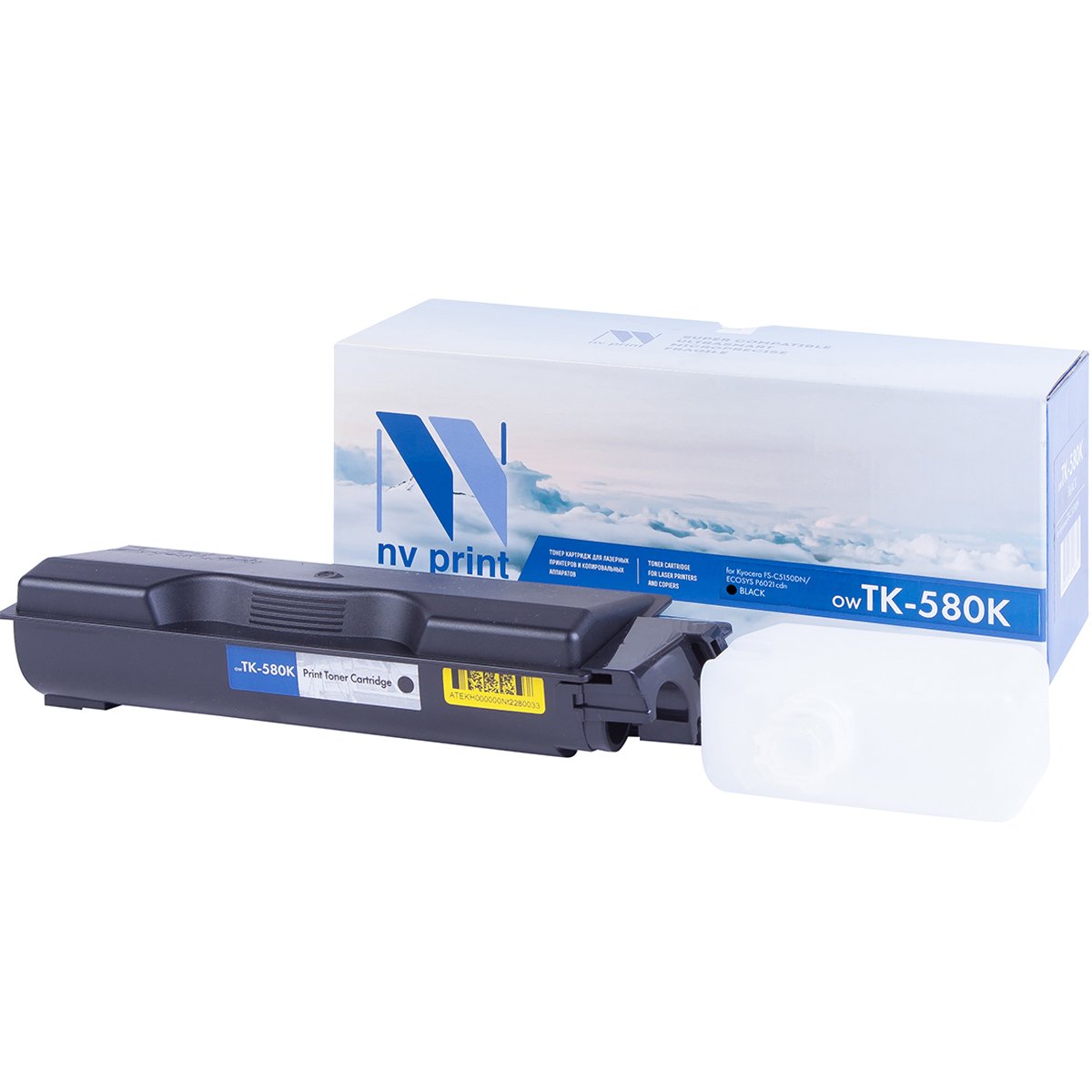 Картридж NVP совместимый NV-TK-580 Black для Kyocera Ecosys P6021/ P6021cdn/ FS C5150/ C5150DN (3500k)