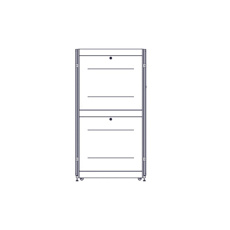 Шкаф Systeme Electric, серия Uniprom, 42U-800/1070, боковые панели 4шт, черный