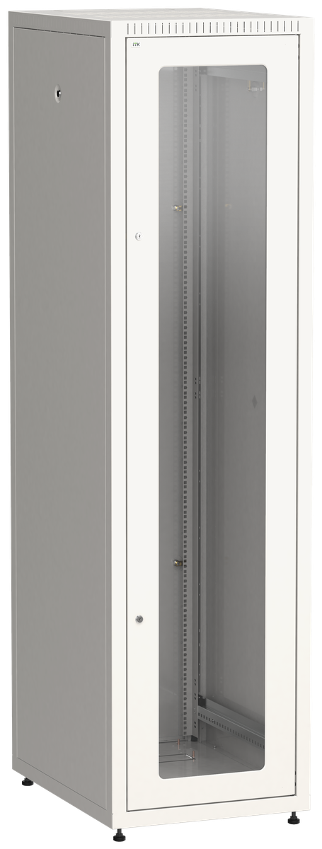 ITK LINEA E Шкаф напольный сетевой 19" 47U 600х800мм стеклянная передняя дверь задняя металлическая серый